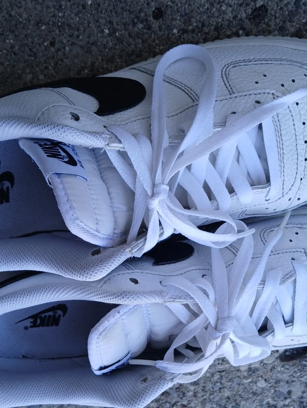 Size 14 Nike Men’s White and Black Low-Top Air Force 1 Sneakers